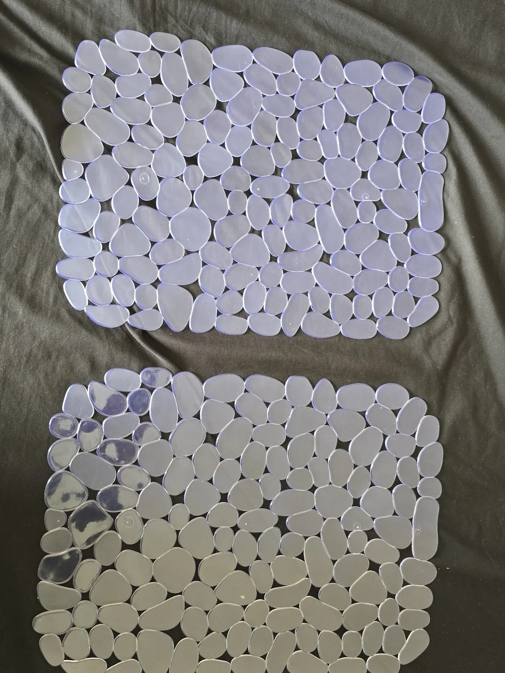 Bath Mat - Set of 2 And Free 2 Small Mats Color Clear